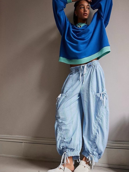 Free People Pants - Free people - outta sight parachute pants in Blue